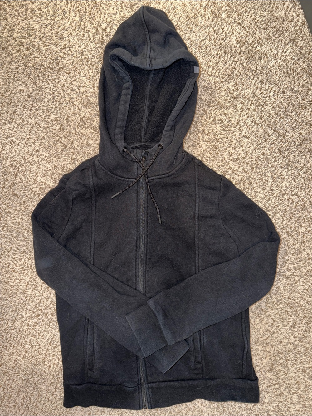 FIGS Black Full-Zip Women’s Hoodie